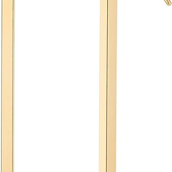 Minimalist 14K Gold Plated Long Vertical Bar Drop Earrings - Picture 1 of 6